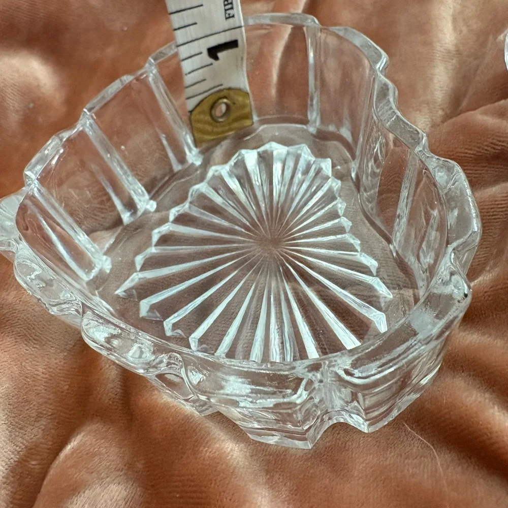 Glass Heart Trinket Candy Jewelry Box Valentine Love ❤️ Vintage #2